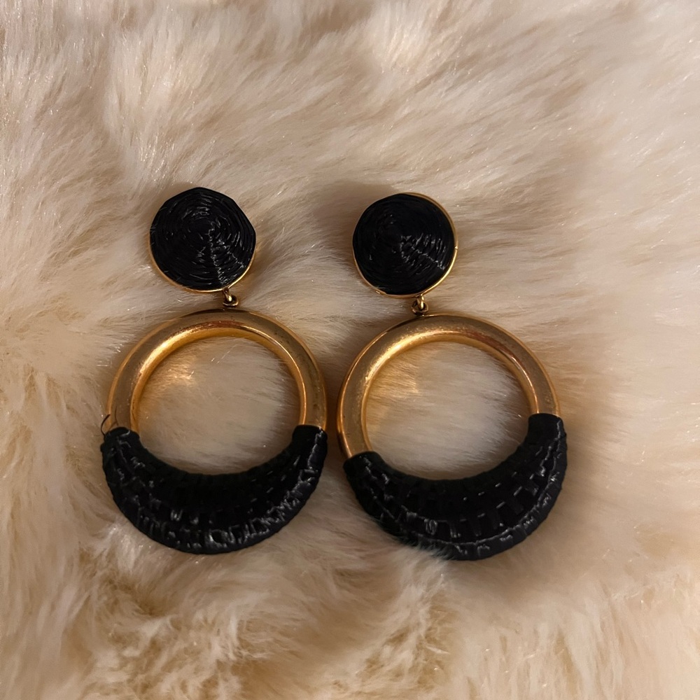 Black Hoop Earrings